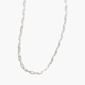 Maslo Jewelry Drawn Cable Chain Necklace – Sterling Silver, Great Condition